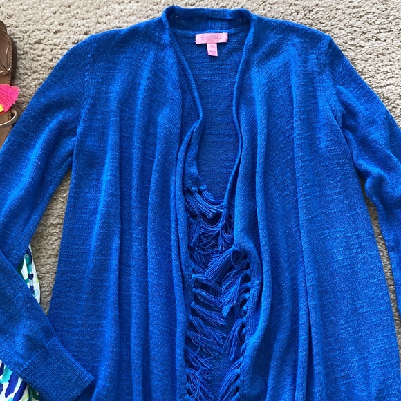 Lilly Pulitzer Lucita Cardigan Lapis Blue - Picture 3 of 6